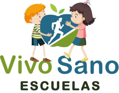 Logotipo Vivo Sano escuelas vertical